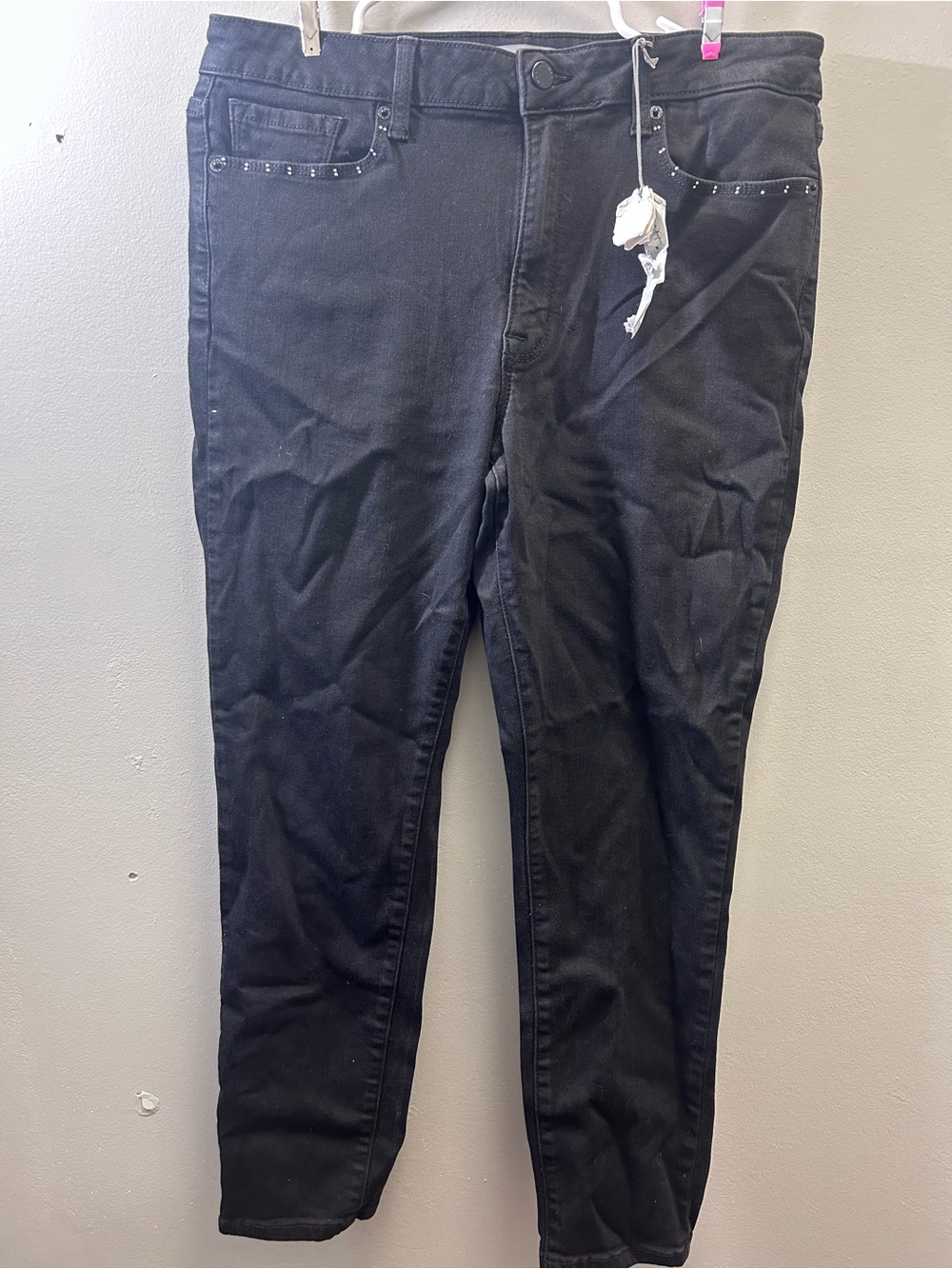 Just USA Black Skinny Jeans with Stud Accent